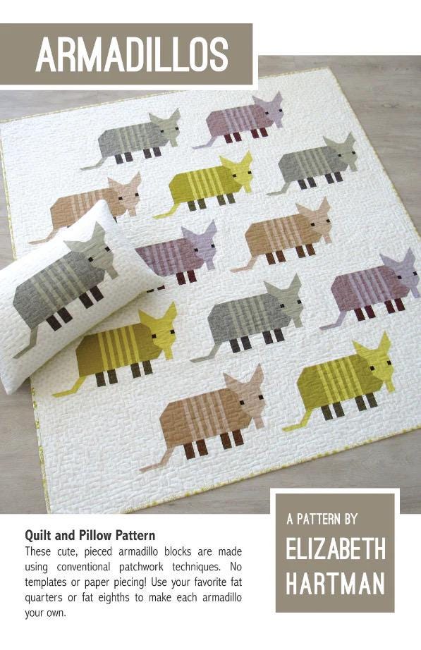 Armadillos Quilt & Pillow Pattern by Elizabeth Hartman