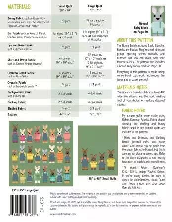 The Bunny Bunch Sampler Quilt Pattern by Elizabeth Hartman