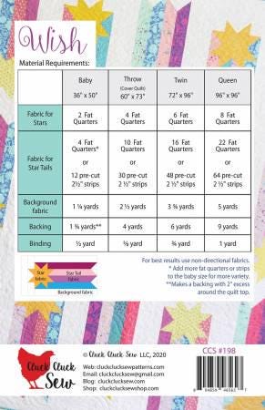 Wish Quilt Pattern from Cluck Cluck Sew by Allison Harris CCS198