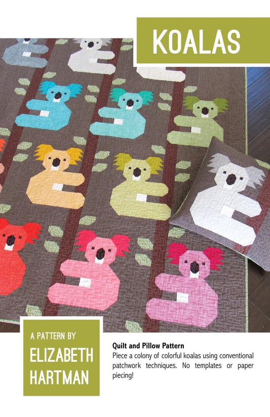 Koalas Quilt & Pillow Pattern by Elizabeth Hartman
