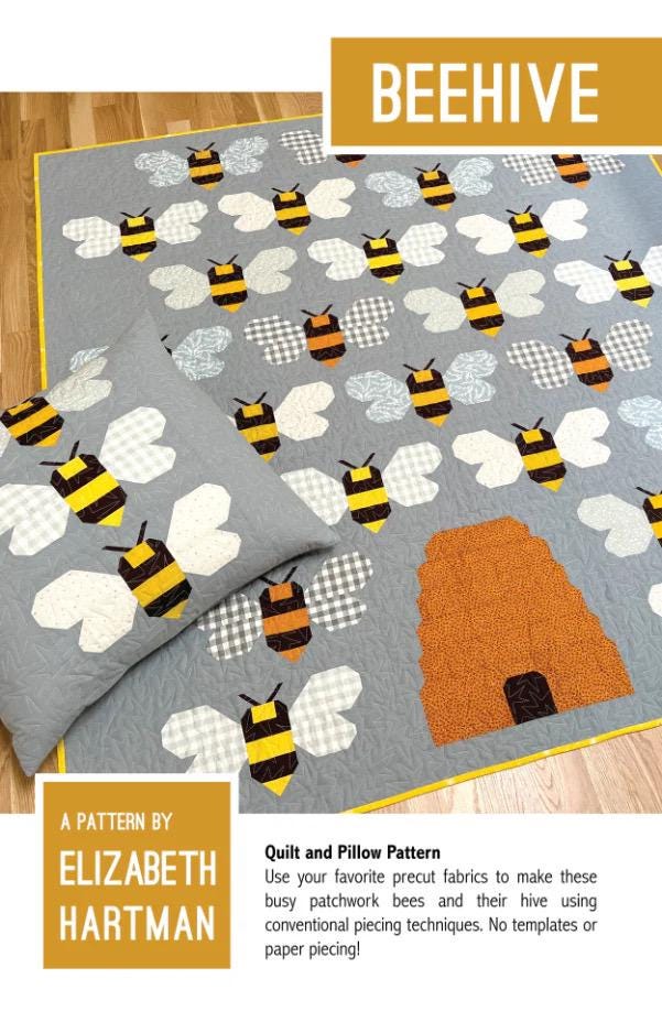 Beehive Quilt & Pillow Pattern by Elizabeth Hartman