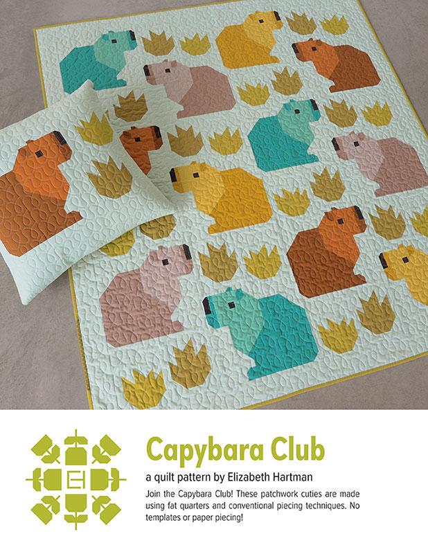 Capybara Club Quilt & Pillow Pattern by Elizabeth Hartman EH-084